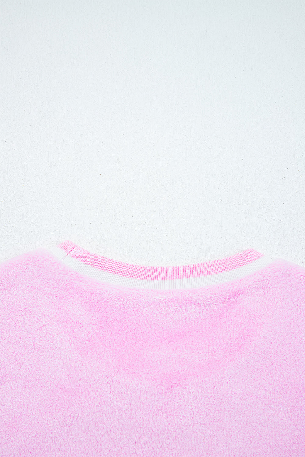 Sachet Pink Sequin Chenille MERRY Graphic Plush Pullover