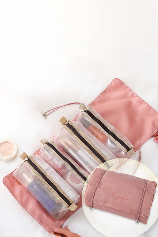 Pink Leegoo Detachable 4-in-1 Foldable Makeup Bag