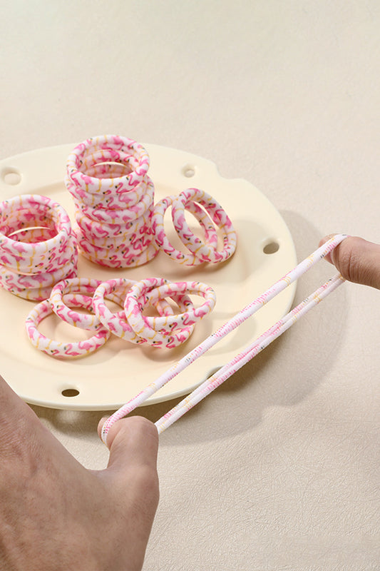 Pink 1 Piece Flamingo Elastic Hair Tie