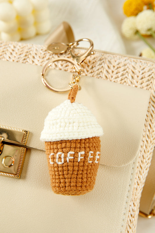 Thai Curry Crochet Coffee Pendent Keychain