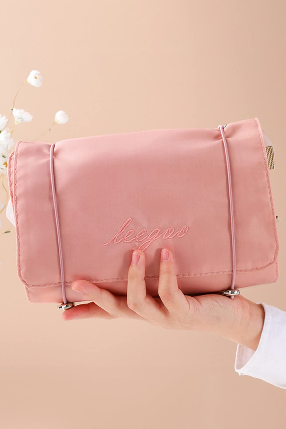 Pink Leegoo Detachable 4-in-1 Foldable Makeup Bag