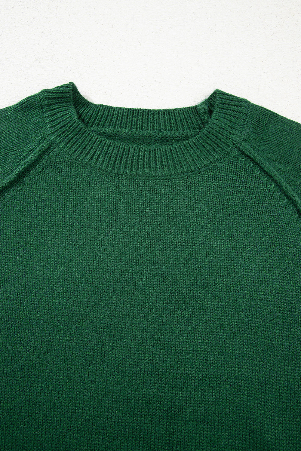 Evergreen Raglan Sleeve Crew Neck Sweater
