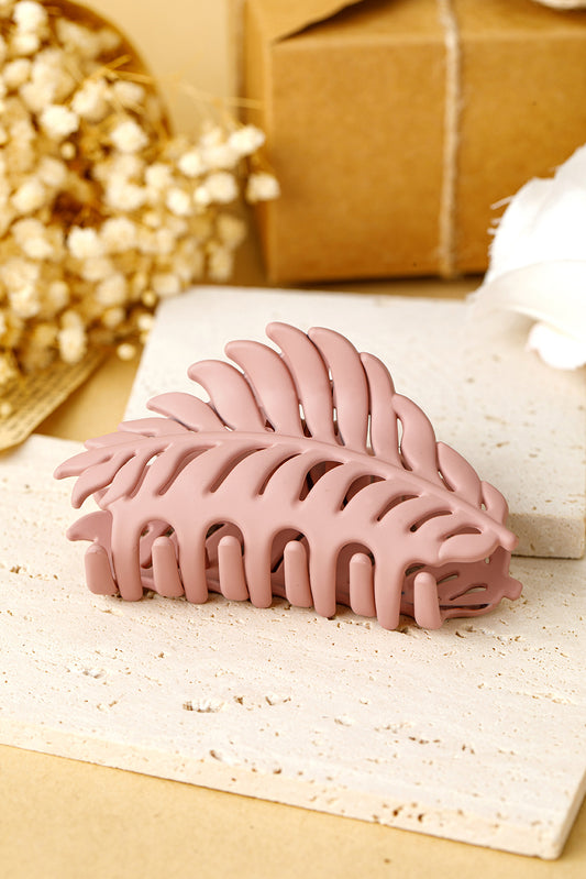 Light Pink Trendy Big Leaf Hair Claw Clip