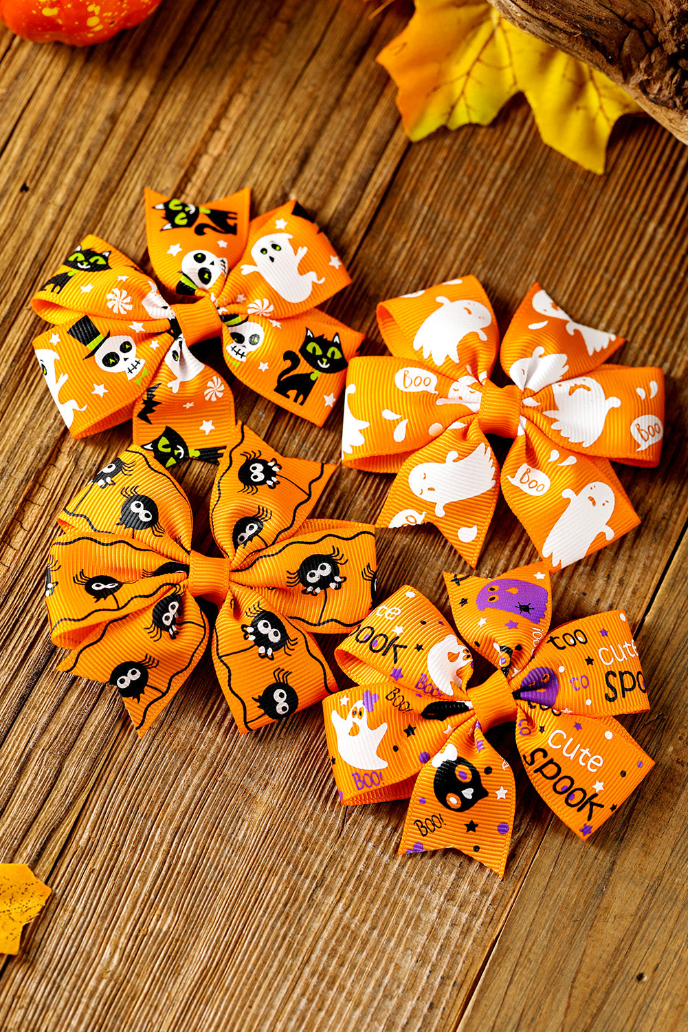 Citrus Halloween Random Pattern Bow Halloween Hair Clip