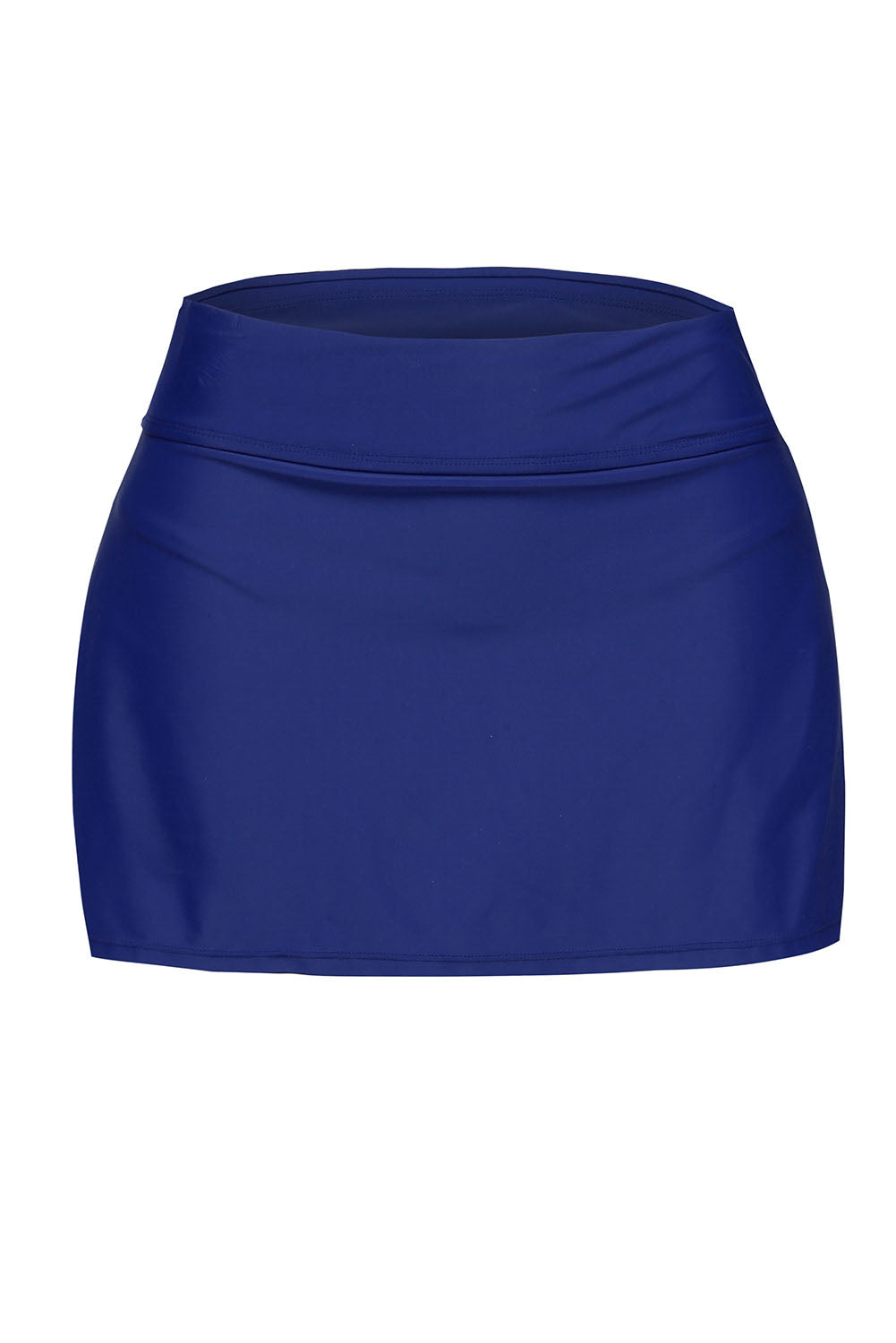 Plus Size Navy Blue Skirted Swim Bikini Bottom