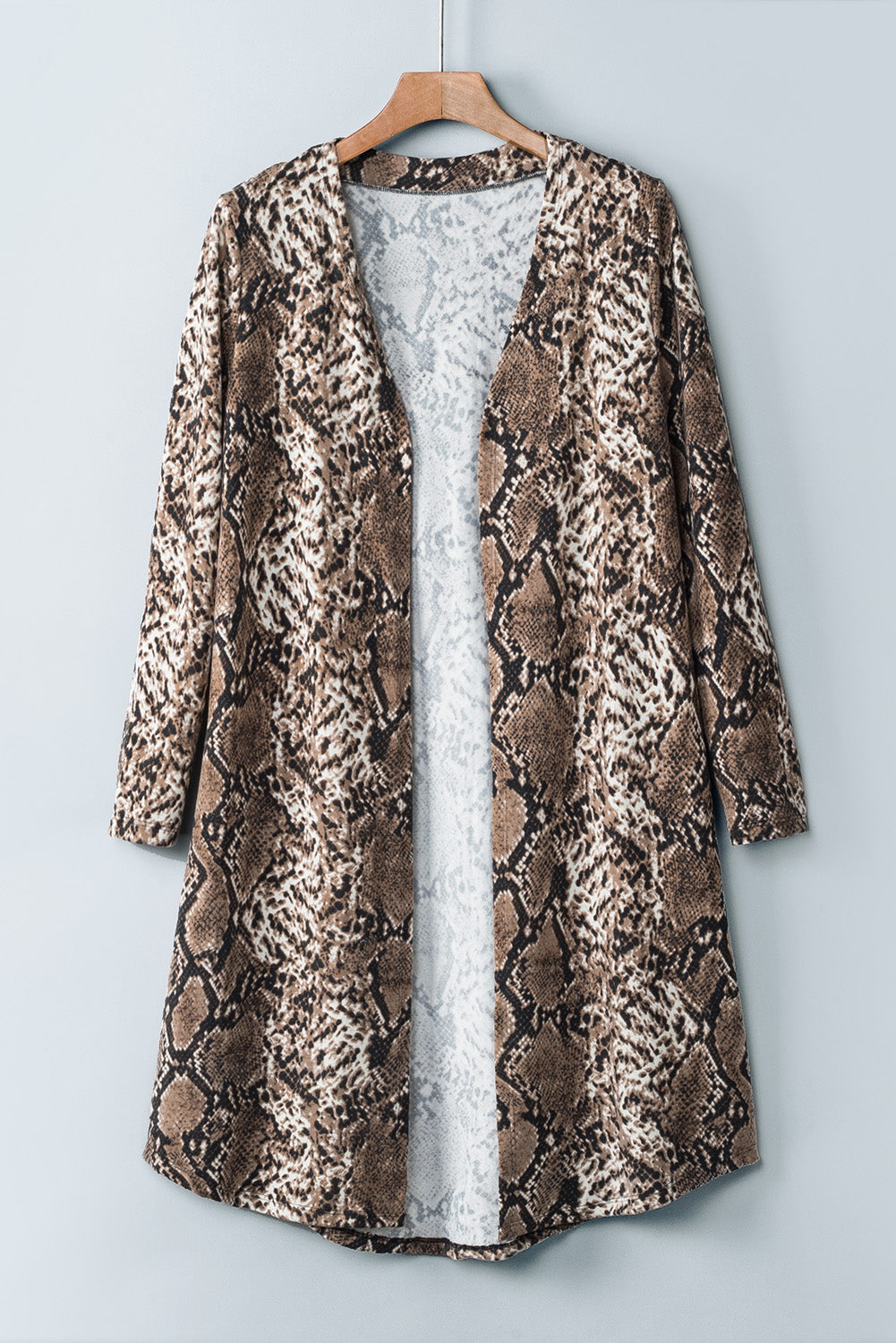 Snake Print Long Cardigan