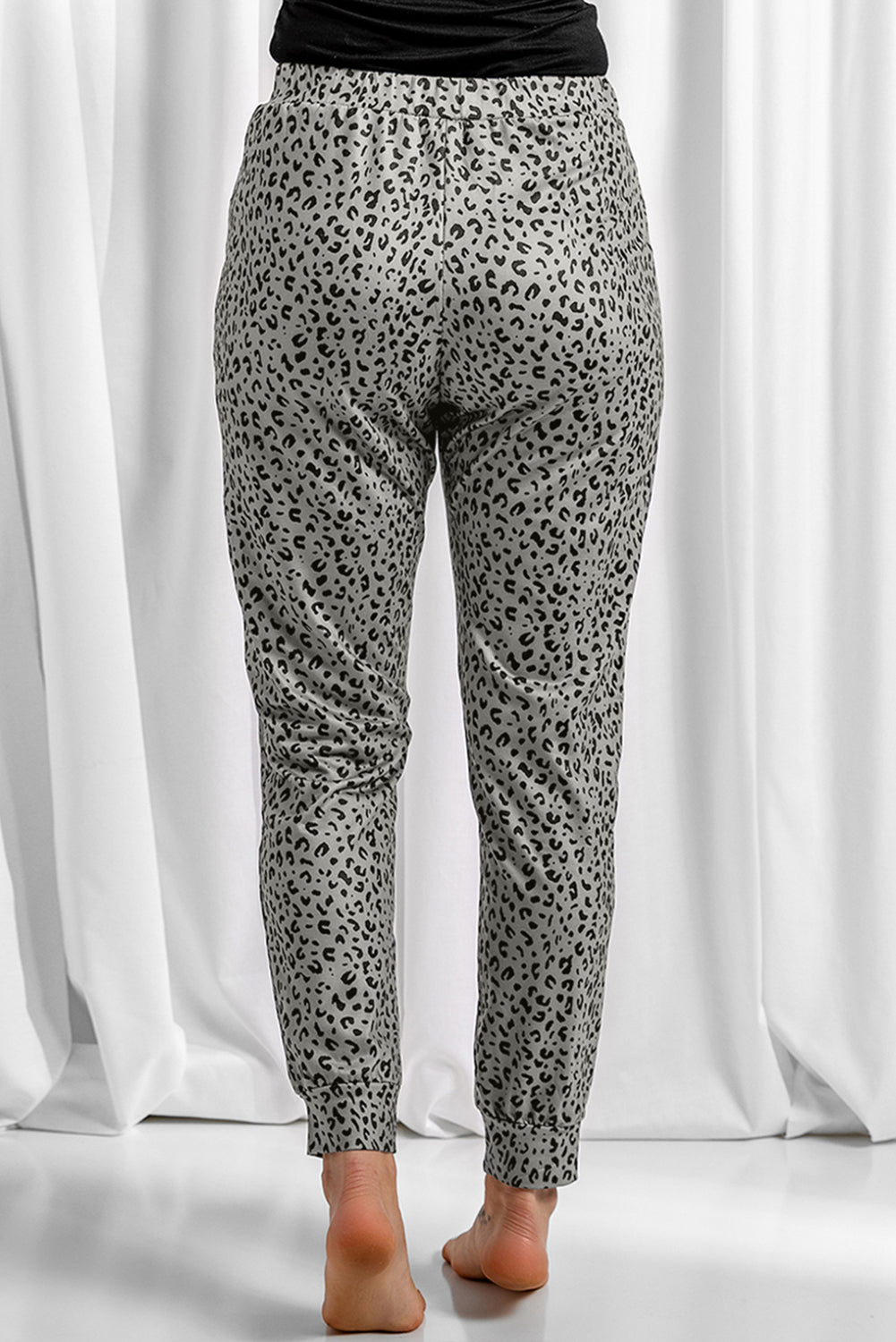 Khaki Breezy Leopard Joggers