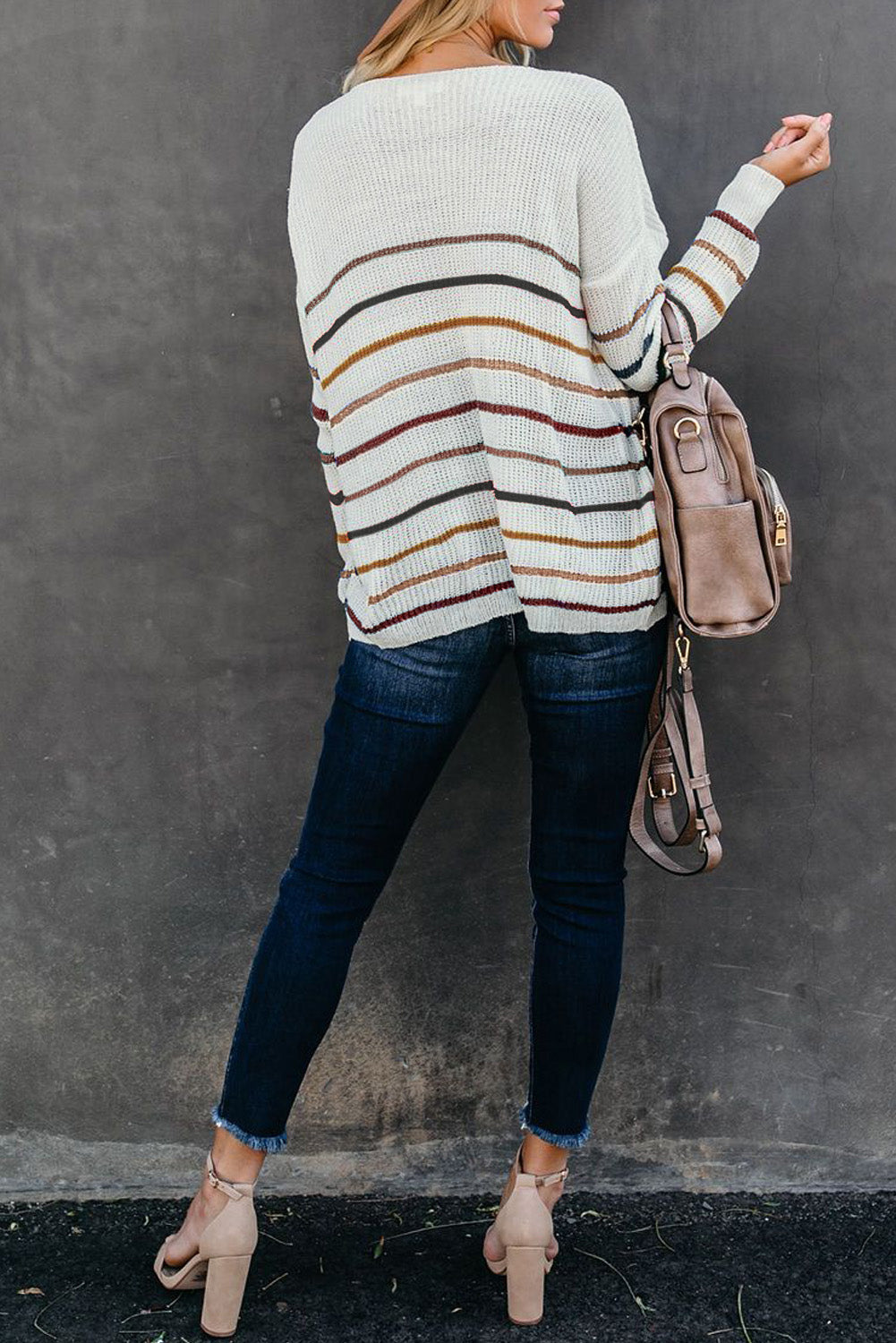 Multicolor Striped Knit Sweater