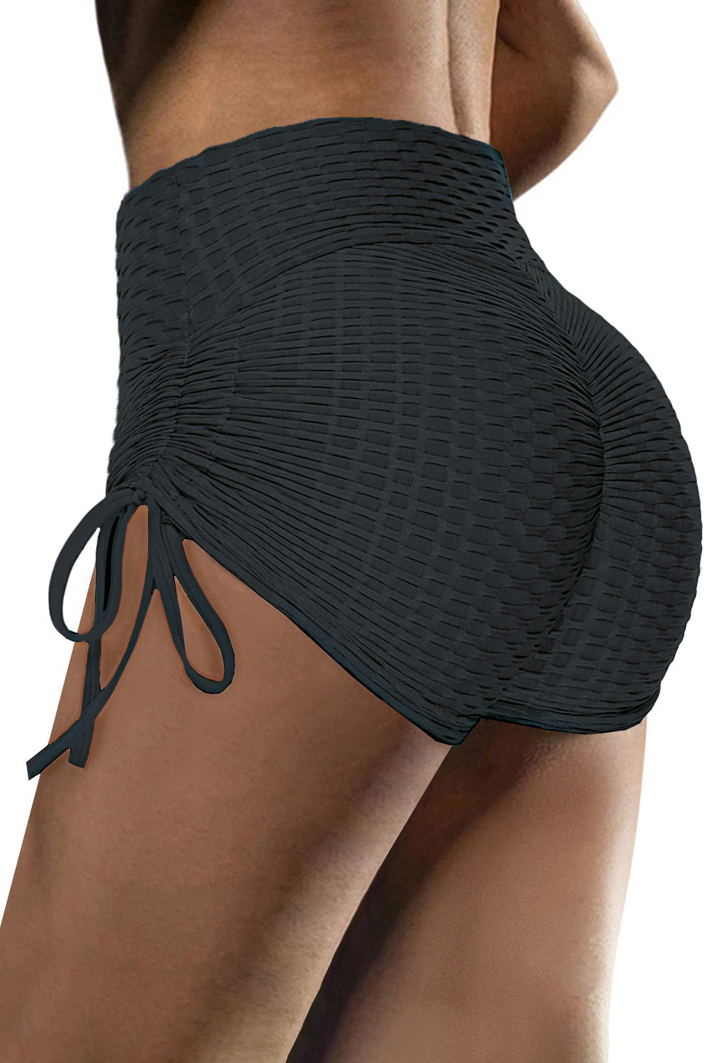 Black Butt Lifting High Waist Yoga Shorts