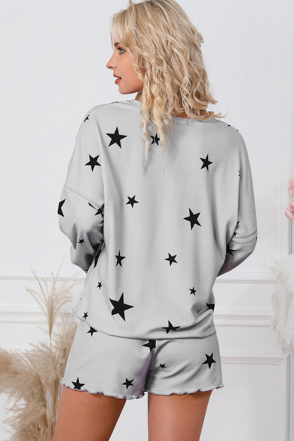 Star Print Knit Lounge Set